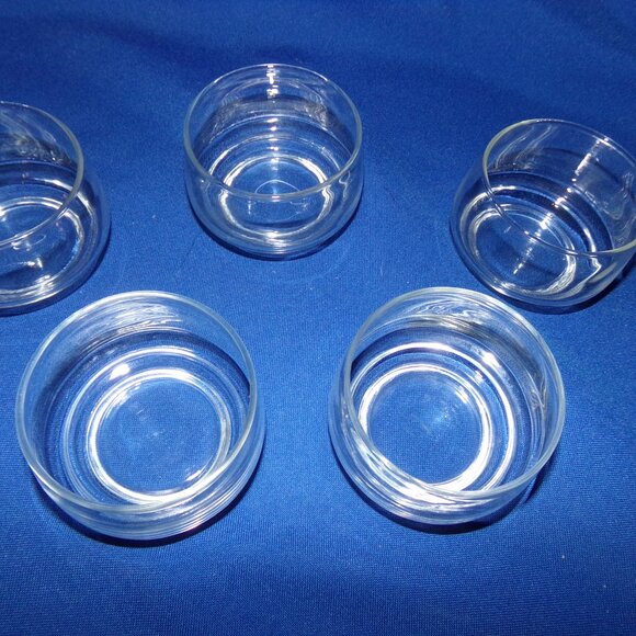 Vintage Glass Dessert Cups - Stackable - Pudding, Mousse, Custard, 5 Bowl Set - Picture 2 of 6